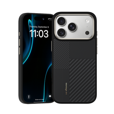 Front view of the Benks ArmorPro Kevlar® case, providing a premium, lightweight layer of protection for your iPhone 17 Pro Max.