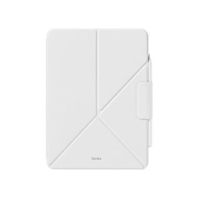 Urban Magnetic iPad Case with a sleek, modern design, featuring strong magnetic attachment and integrated stand for versatile viewing angles. Benks' magnetic protective iPad Pro 2021 case for the 12.9" model. This iPad case combines robust protection with sleek functionality. Designed for seamless magnetic attachment, it enhances your Apple tablet experience by offering both security and style in one elegant package.