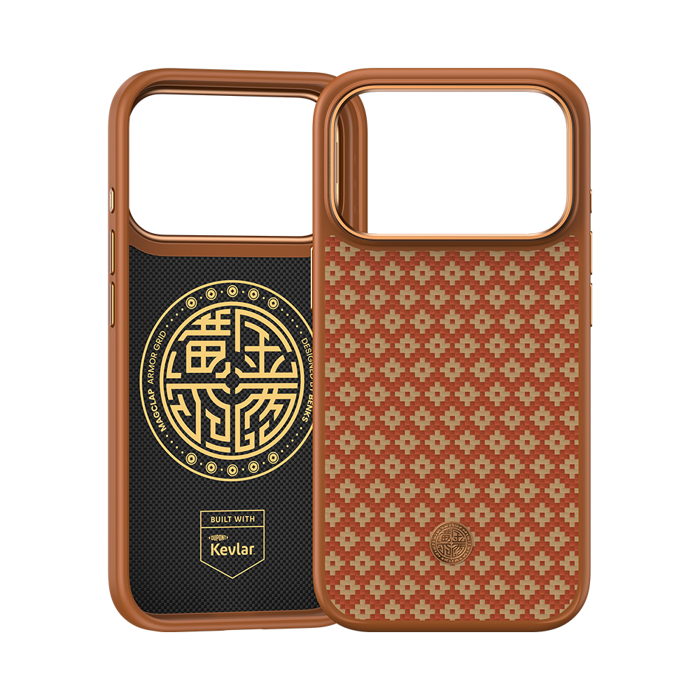 Benks ArmorGrid ArmorPro Kevlar Case iPhone 17 Pro Fortune Orange - Slim Military Grade