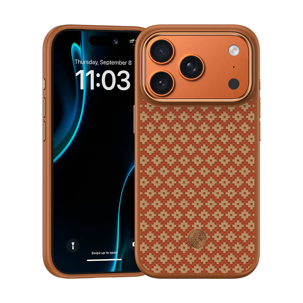 Benks ArmorGrid ArmorPro Kevlar Case for iPhone 17 Pro Max - Fortune Orange Drop Protection