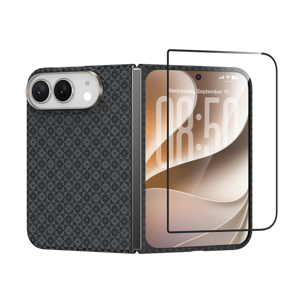 Benks Grand Combo ArmorGrid Air Obsidian Black case built with Kevlar for iPhone Ultra