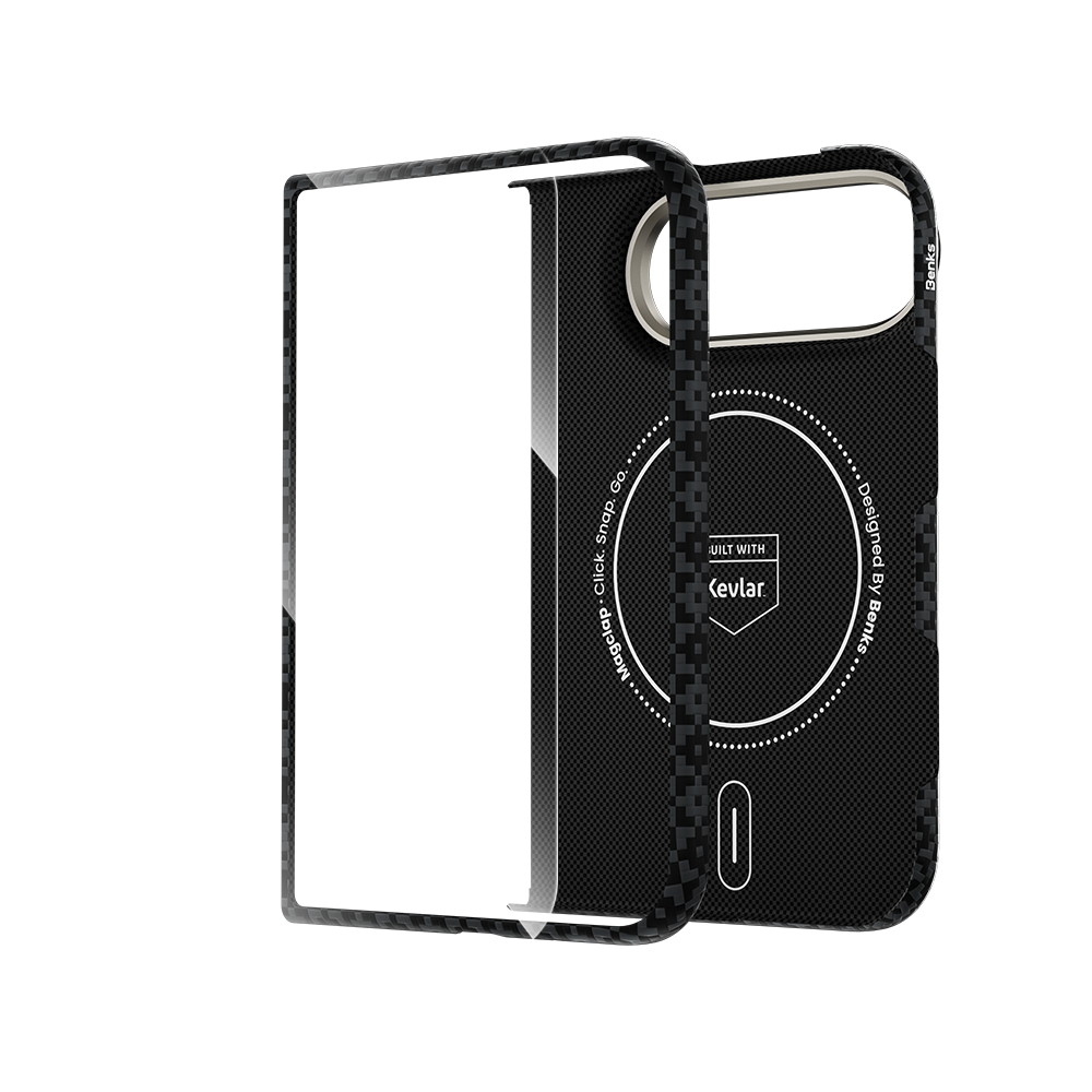 [Grand Combo] ArmorGrid Air Obsidian Black Case built with Kevlar® for iPhone Duo