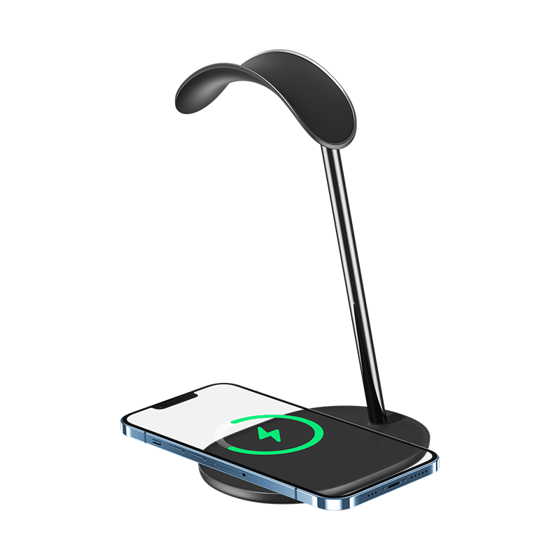 Grand Pro Headphone Stand with wireless charging black