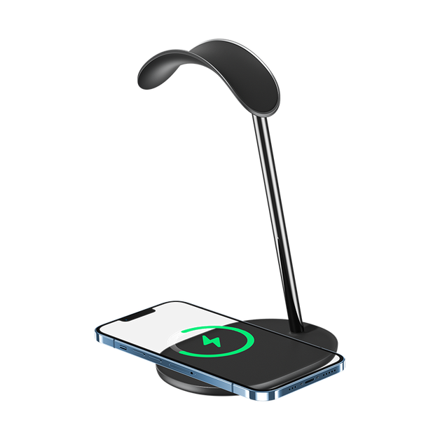 Grand Pro Headphone Stand with wireless charging black