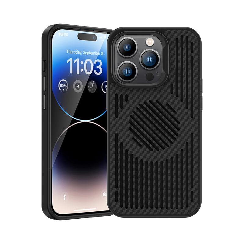 MagClap™ Nova Hybrid Phone Case with Freezemat™ Technology and Kevlar Fiber, offering effective cooling and protection, fully MagSafe® compatible, ideal for gaming with a 2.3°C cooling effect.