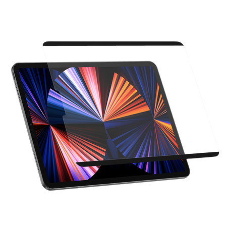 Magnetic Detachable Matte Screen Protector - An iPad Pro 11” with a Benks magnetic detachable paperlike screen protector, showcasing its clear and protective design. The screen protector provides a paperlike texture for natural writing and drawing while safeguarding the screen from damage.