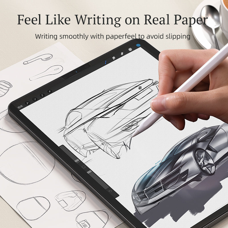 Installing Rock Paper Pencil! Magnetic paperfeel screen protector + ba, Drawing On IPad